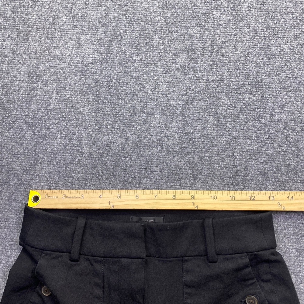 J.Crew Sydney Wide Leg Pant Cotton Blend Black Cropped Trousers Women Sz 0 BF404 - Picture 6 of 11